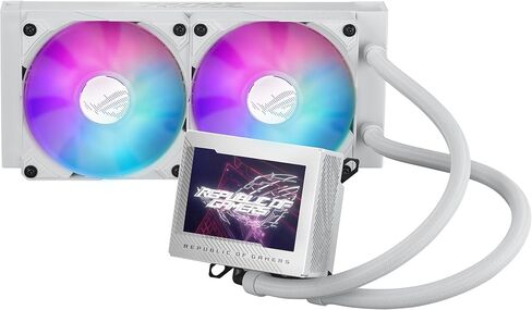 ASUS ROG Ryujin III 360 ARGB WHT All-in-one Liquid CPU Cooler with 360mm Radiator. Asetek 8th gen Pump, 3X Magnetic 120mm ARGB Fans (Daisy Chain Design), 3.5" LCD Display. , WHITE in Kuwait