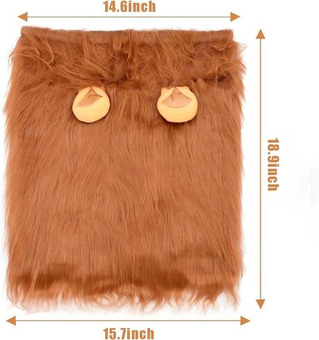Dog Lion Mane Costume - Realistic Mane with Ears for Medium to Large Sized Dogs, Pet Halloween Costumes Birthday Party Cosplay Apparel in Saudi Arabia