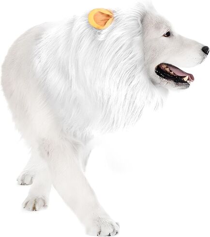 Dog Lion Mane Costume - Realistic Mane with Ears for Medium to Large Sized Dogs, Pet Halloween Costumes Birthday Party Cosplay Apparel in Saudi Arabia