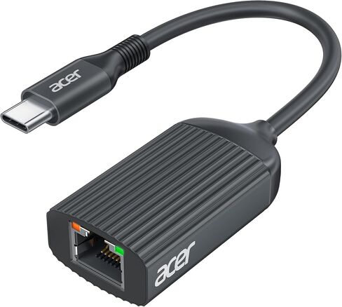 acer USB C to Ethernet Adapter, Gigabit RJ45 to USB 3.0 Type-C Ethernet LAN Network Adapter, Portable Thunderbolt 3/4 Adapter for MacBook Pro/Air, iPad Pro, XPS, Laptop, Smart Phone & More - Grey in Saudi Arabia