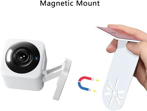 حامل كاميرا على الحائط من TEKCAM متوافق مع WYZE Cam Pan V3/V2، حامل كاميرا أمان مكون من قطعتين، دعامة تثبيت على الحائط للكاميرا المعدنية، تركيب الحفر in Kuwait