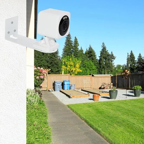 حامل كاميرا على الحائط من TEKCAM متوافق مع WYZE Cam Pan V3/V2، حامل كاميرا أمان مكون من قطعتين، دعامة تثبيت على الحائط للكاميرا المعدنية، تركيب الحفر in Kuwait