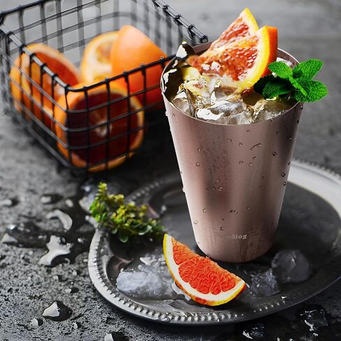 مجموعة شيكر الكوكتيل مع أكواب، طقم نادل ميكسولوجي، مجموعة كوكتيل لخلط المشروبات، مجموعة ميكسولوجي لنادل المنزل، مجموعة بار منزلي، ذهبي وردي in Kuwait