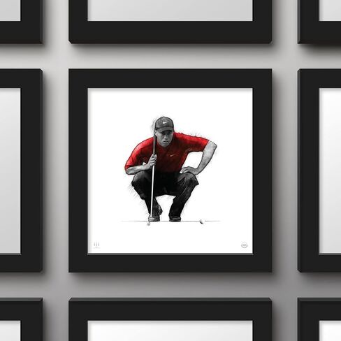Gallery Pops Tiger Woods - Preparation Wall Art, Black Framed Version, 12" x 12" in Saudi Arabia