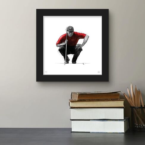 Gallery Pops Tiger Woods - Preparation Wall Art, Black Framed Version, 12" x 12" in Saudi Arabia