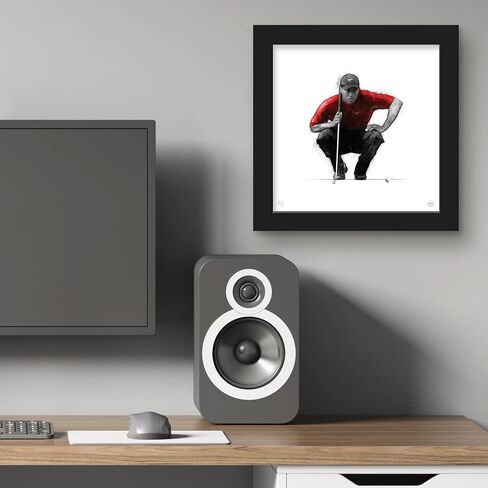 Gallery Pops Tiger Woods - Preparation Wall Art, Black Framed Version, 12" x 12" in Saudi Arabia