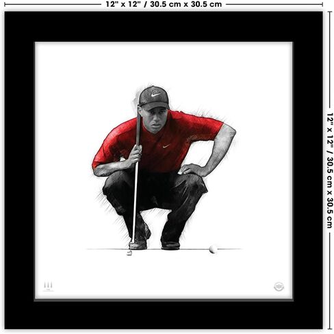 Gallery Pops Tiger Woods - Preparation Wall Art, Black Framed Version, 12" x 12" in Saudi Arabia