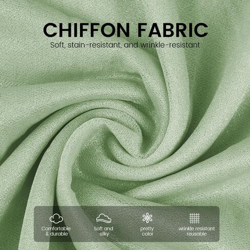 10ft Chiffon Table Runner Sage Green, 30 x 120 Inch Romantic Tulle Table Runner for Wedding Bridal Shower, Chiffon Fabric Sheer for Birthday Party Chair Decoration Rustic Boho Table Runner in Saudi Arabia