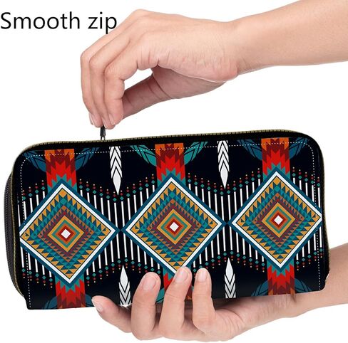 Wristlet Wallets for Women, Ladies Wallet Clutch Purse with Removable Wrist Strap Zip Around Large Capacity Card Holder Cash Pocket Cellphone Purse Travel Wristlet Bag, Abstract Flower Art in Saudi Arabia