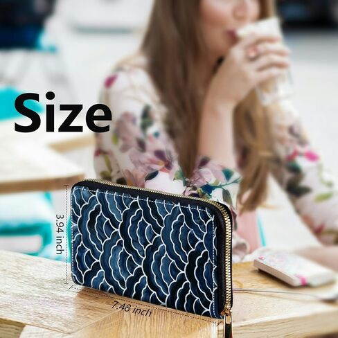 Wristlet Wallets for Women, Ladies Wallet Clutch Purse with Removable Wrist Strap Zip Around Large Capacity Card Holder Cash Pocket Cellphone Purse Travel Wristlet Bag, Abstract Flower Art in Saudi Arabia