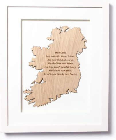 Biddy Murphy، لعنة أيرلندية ديكور حائط مؤطر مصنوع في أيرلندا ديكور جدار أيرلندي فكاهي معلق على الحائط هدية فريدة مصنوعة في شركة Meath بواسطة Caulfield Country Boards in Kuwait