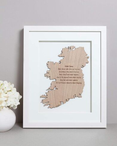 Biddy Murphy، لعنة أيرلندية ديكور حائط مؤطر مصنوع في أيرلندا ديكور جدار أيرلندي فكاهي معلق على الحائط هدية فريدة مصنوعة في شركة Meath بواسطة Caulfield Country Boards in Kuwait