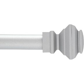 66-120 in. Adjustable Square End Curtain Rod, 1 in. Diameter, Pewter in Kuwait