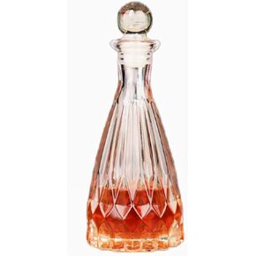 Mini Vintage Style Decorative Flower Vases,Whiskey Decanter with Glass ball Stopper for Cocktail Whisky Brandy Vodka Bourbon Juice(Engrave Bottle)