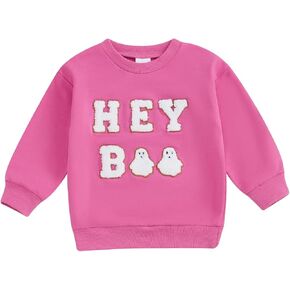 Toddler Baby Boy Girl Halloween Sweatshirt Long Sleeve Letter Print Shirt Pullover Sweater Top Fall Winter Clothes