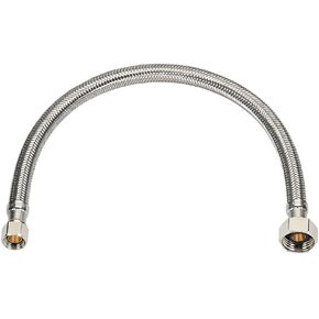 10 PIECES XFITTING 3/8" COMP x 1/2" FNPT 18" LONG FAUCET SUPPLY HOSE LINE, BRAIDED STAINLESS STEEL