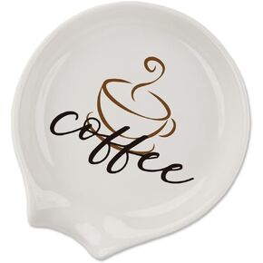 Coffee Spoon Rest, Engraved Cute Counter Spoon Holder Funny Farmhouse Home Bar Coffee Station Table Accessories Décor, Gift for Coffee Lovers Girlfriend Wife Husband Anniversary Friends