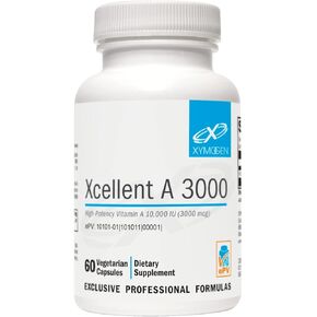 XYMOGEN Xcellent A 3000-10,000 IU High-Potency Vitamin A Supplement (Retinyl Palmitate) - Supports Healthy Immune Function, Healthy Skin + Mucous Membranes (60 Capsules)