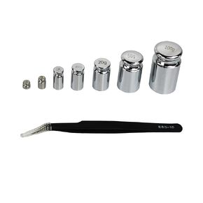TEXALAN(R) M2 Class Scale Balance Calibration Weight Set - 10-500g 8PC Set with Case (8pcs : 10g,20g,20g,50g,100g,100g,200g,500g) 8pcs is 1000 Gram Total