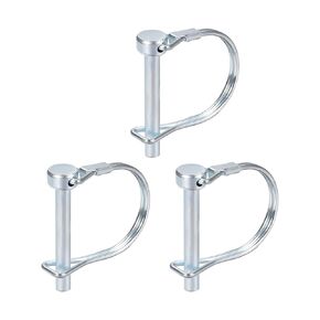 10mm x 50mm (DXL) Shaft Locking Pin - 1Pack - Good for Farm Trailers Lawn - Carbon Steel Round Trailer Coupler Pin - Silver Tone