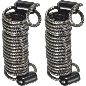 2 Pack Disc Lock Security Steel Cable - Plastic Coated Spring Reminder Wire Anti-Theft Rope, Apply to Outdoors Protection (2.5mmx1m, Transparent) in Kuwait