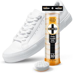 Instant Sole and Sneaker Cleaner, Premium, Disposable, Dual-Sided Sponge for Cleaning & Whitening Shoe Soles (10 Pack)