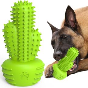 Dog Toys for Aggressive Chewers,Durable Dog Chew Toys for Medium Large Dogs Beef Favor,Cactus Dog Toothbrush Teeth Cleaning Toy Dog Toys to Keep them Busy Christmas Birthday Gifts