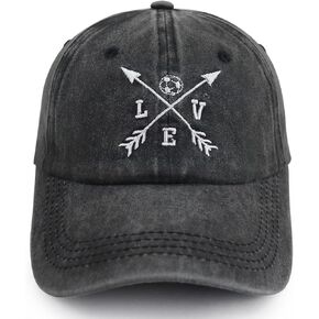 I Love Soccer Ball Hat, Adjustable Embroidered Washed Cotton Football Baseball Cap for Women Men