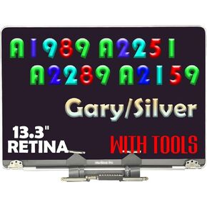Screen Replacement for MacBook Pro 13.3" A1989 A2159 Late 2018 Mid 2019 A2251 A2289 EMC 3214 EMC 3358 EMC 3301 Retina Full LCD Display Assembly 2560x1600 (Grey)