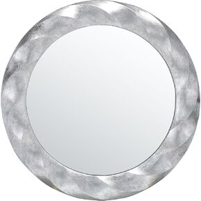 Safavieh Home Collection Winterrose Silver 33-inch Round Decorative Accent Wall Mirror for Bedroom Living Room Bathroom Entryway