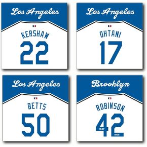 Yankee Coasters for Drinks, New York Baseball Ceramic Coasters Set of 6, Yankee Gift for Man Home Decor