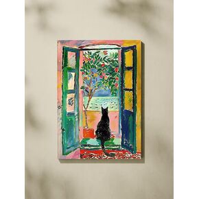 Henri Matisse Wall Art Prints Matisse Open Window Posters Colorful Aesthetic Pictures Modern Artwork Still Life Artwork Multicolor Natural Contemporary Canvas Wall Art for Bedroom-12x16inch/30x40cm