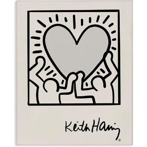 Stupell Industries Contemporary People Outline Heart Symbol Keith Haring, Design by Ros Ruseva Black 16 x 20