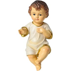 Jesus Baby Statue Ornament, 5.89 inch Resin Baby Jesus Figurine- Nativity Collectible Statue and Holy Faith