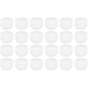 Salt and Pepper Stoppers Plugs 24 Pcs - Replcement Plastic Stoppers for Salt and Pepper Shakers - Clear Salt and Pepper Shaker Stoppers 0.98" - End Caps for Wine Bottles, Pipes, Flower Pots