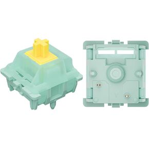 مفاتيح GATERON Goldenrod Yellow Pro للوحة المفاتيح الميكانيكية MX، 5 دبابيس خطية/55gf/مشحم مسبقًا/مقبس LED/مفاتيح طويلة العمر (10 قطع)