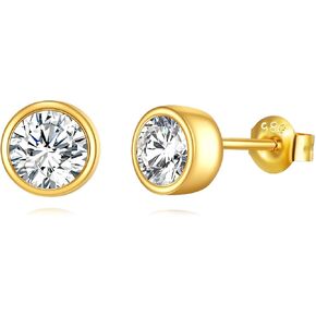 14k Gold Stud Earrings, 0.6-2ct Moissanite Stud Earrings, Gold Stud Earrings Jewelry Gifts for Women Men in Kuwait