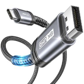 JSAUX USB C to DisplayPort 1.4 Cable [8K@60Hz, 4K@144Hz, 2K@240Hz] USB C to Displayport Thunderbolt 4/3 to DP Cable Support 32.4 Gbps Compatible with MacBook Pro/Air