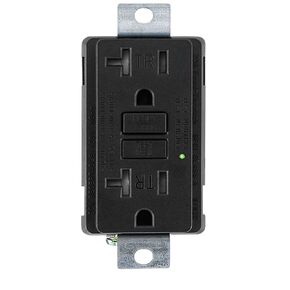 Generator GFCI Outlet,AC125V 20Amp 60Hz,Meet UL2018,Self-Test Industrial Grade for Industrial Generators and Other Machines,Black (2Pack)