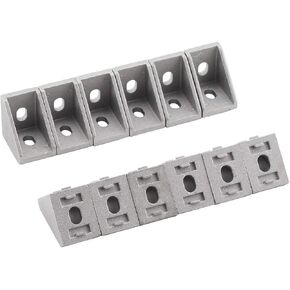 12-Pack Aluminum Profile Corner Bracket,24mm x 30mm L Shape Right Angle Joint Bracket Fastener,for 3030 Series Standard 8mm Slot Aluminum Extrusion Profile