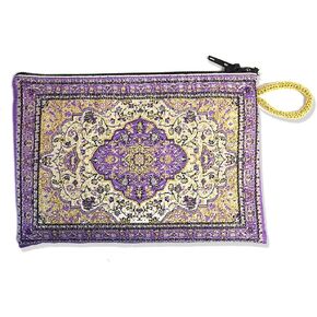 Religious Gifts Burgundy Case Tapestry Rosary Case Pouch Purse Keepsake Holder 5 1/2 Inch Width