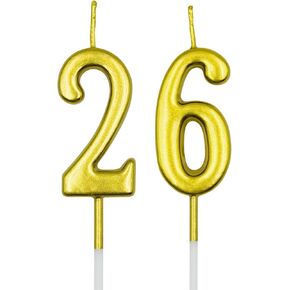 شموع عيد الميلاد السادس والعشرون والثاني والستون، شمعة ذهبية شامبانيا رقم 26 62 للكيك، تزيين تزيين كعكة عيد الميلاد السعيد لمستلزمات حفلات الاحتفال بالذكرى السنوية لعيد الميلاد in Kuwait