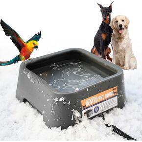 وعاء ماء ساخن للكلاب 120 أوقية، وعاء كلب ساخن في الهواء الطلق، وعاء للحيوانات الأليفة ساخن لأرانب دجاج القطط، وعاء حراري أزرق مع سلك طاقة مقاوم للمضغ، سقي 38 واط يحافظ على رطوبة حيواناتك الأليفة في الشتاء in Kuwait