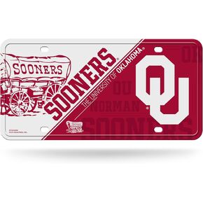 Rico Industries NCAA Oklahoma Sooners Metal License Plate Tag