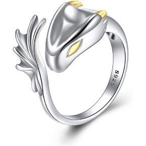 Eagle Ring Sterling Silver Open Adjustable Ring Gold Eagle Jewelry Birthday Gifts for Women