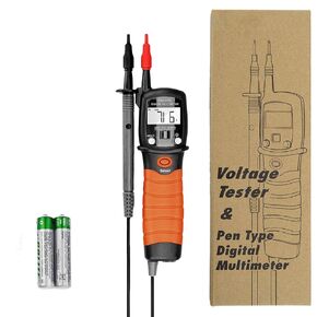 AIOMEST Pen Type Digital Multimeter, AI-38C Voltage Tester, Electric Voltmeter with AC/DC Voltage, Capacitance, Resistance, Diode and Audible Continuity Testing