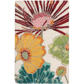Nourison Fantasy Floral Ivory 1'9" x 2'9" Area -Rug, Easy -Cleaning, Non Shedding, Bed Room, Living Room, Dining Room, Kitchen (2x3)
