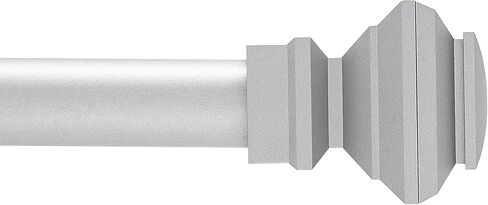 66-120 in. Adjustable Square End Curtain Rod, 1 in. Diameter, Pewter in Kuwait