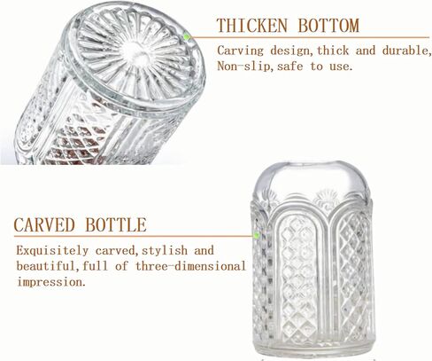 Mini Vintage Style Decorative Flower Vases,Whiskey Decanter with Glass ball Stopper for Cocktail Whisky Brandy Vodka Bourbon Juice(Engrave Bottle) in Saudi Arabia