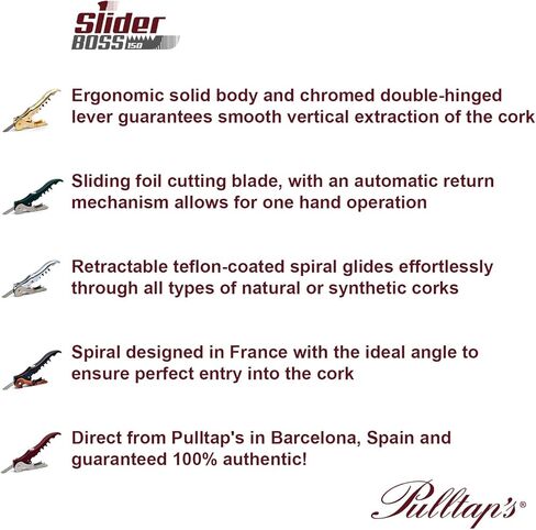 Pulltap's Genuine Slider Boss 150 Wine Key Corkscrew (Oro - 24K Flash Gold) in Saudi Arabia